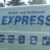 Fahrzeugbeschriftung der Seiten für „Schuh und Schlüssel Express Service“